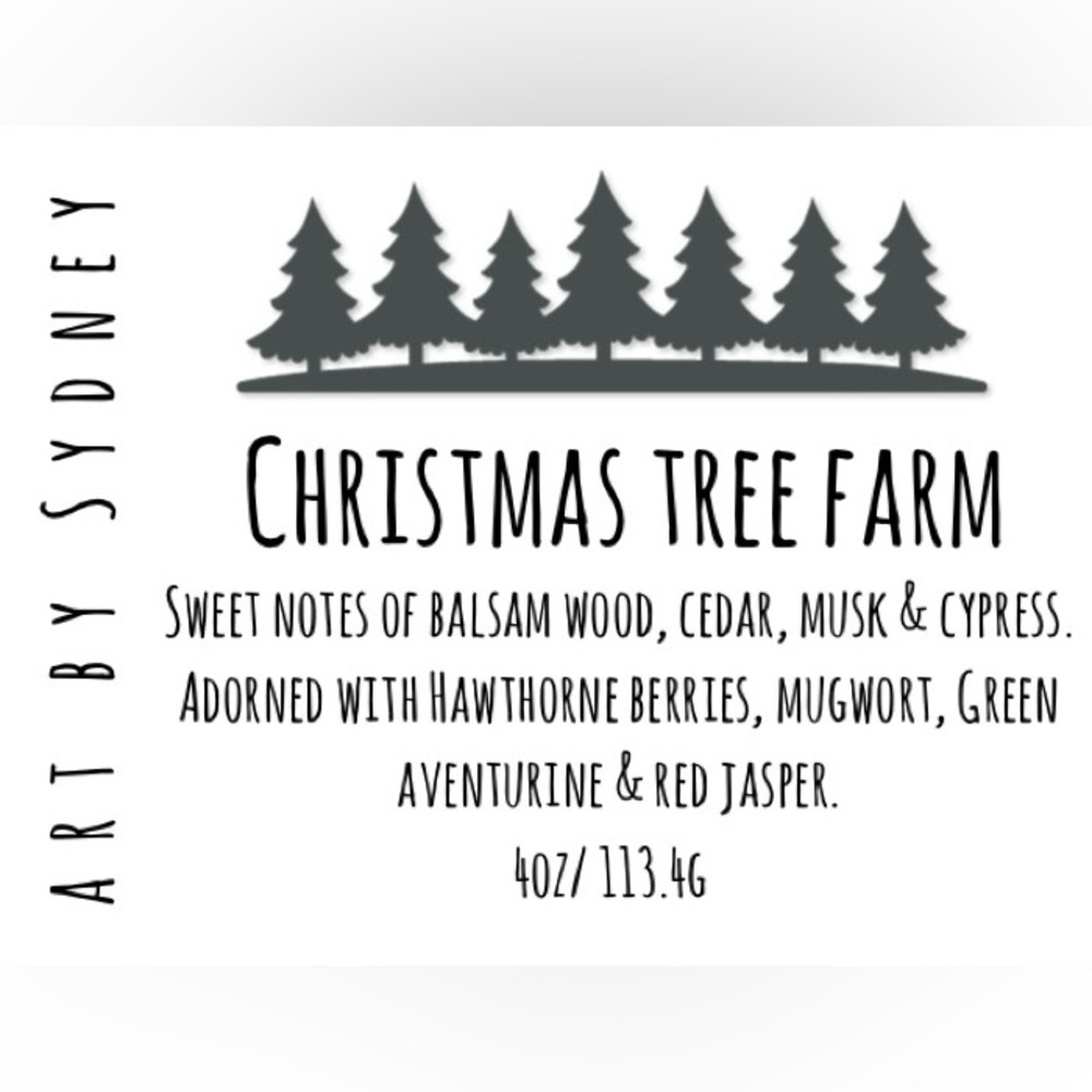 Christmas Tree Farm 4oz Candle Hand Made - Picture 2 of 4